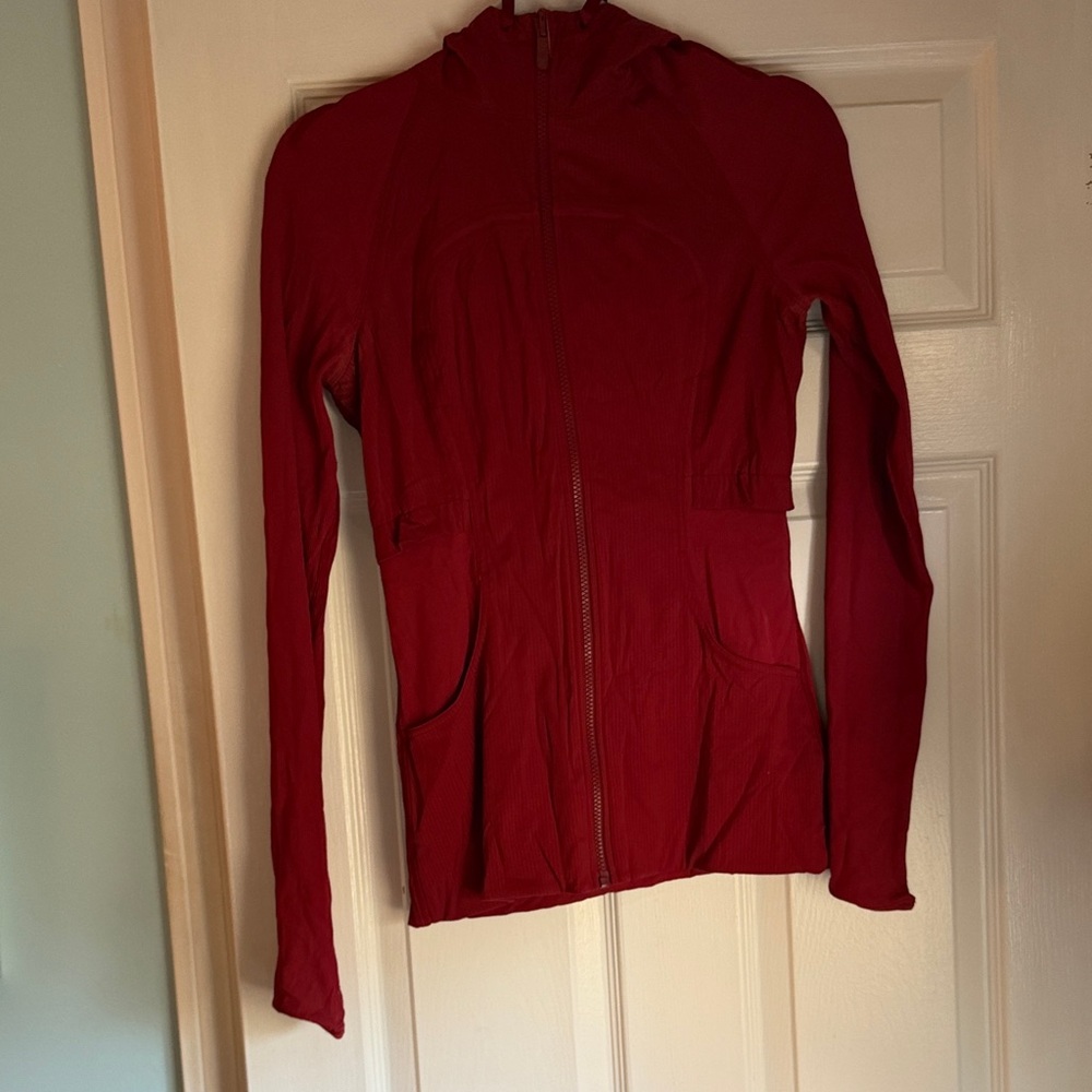 Lululemon Reversible Red Zip-Up Hooded Jacket